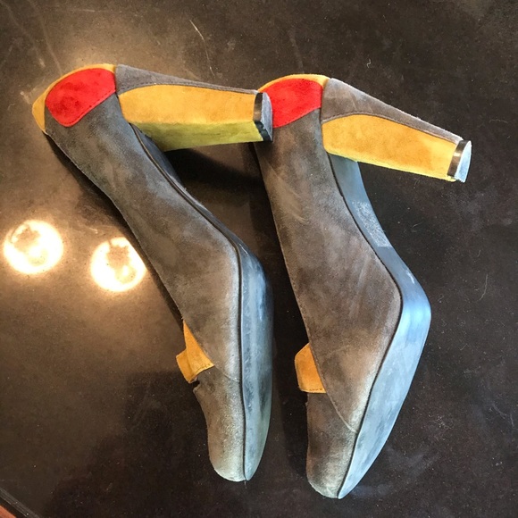 Farylrobin suede color block heels - Picture 4 of 10